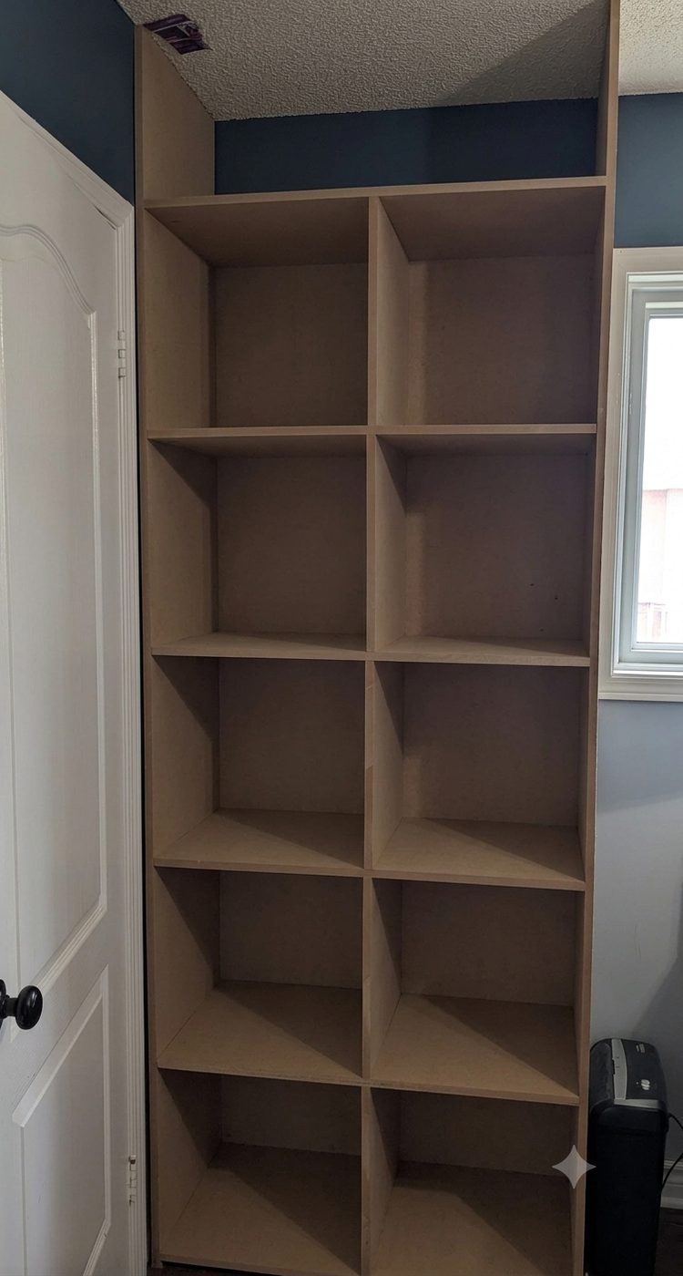 Tall custom cubby shelving unit